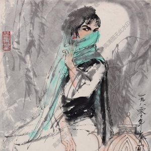 史國(guó)良國(guó)畫 少女 (2) 高清大圖下載