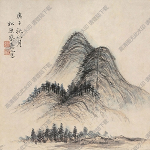 蔡嘉國(guó)畫 春山遠(yuǎn)帆 高清大圖下載