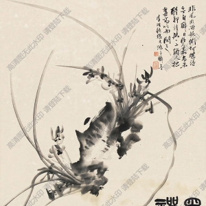 石濤國(guó)畫(huà) 蘭草 高清大圖下載