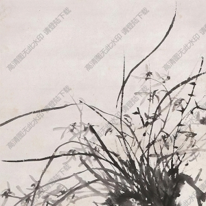 石濤國(guó)畫(huà) 墨蘭 高清大圖下載