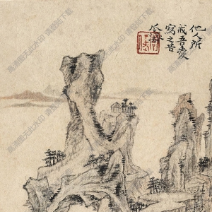 石濤作品 吾愛(ài)寫(xiě)之 高清大圖下載