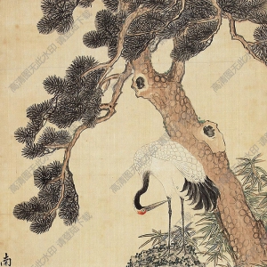 沈銓國(guó)畫(huà) 松鶴 高清大圖下載