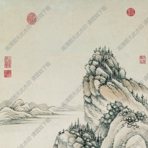 徐揚國畫 仿黃公望山水 高清大圖下載