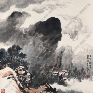應(yīng)野平國(guó)畫 風(fēng)雨云涌 高清大圖下載
