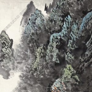 應(yīng)野平國畫 夏山圖 高清大圖下載