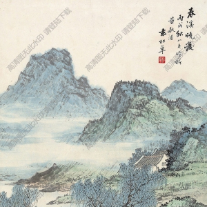 袁松年國(guó)畫 春溪曉發(fā) 高清大圖下載
