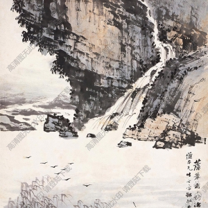 袁松年國(guó)畫(huà) 蘆葦秋漁圖 高清大圖下載