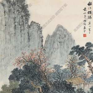 袁松年國(guó)畫(huà) 秋江探勝 高清大圖下載