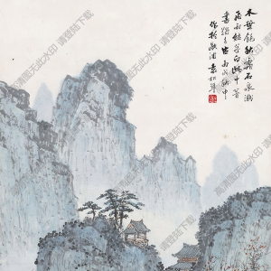袁松年國(guó)畫(huà) 秋山訪友 高清大圖下載
