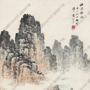 袁松年國(guó)畫(huà) 秋溪漁話 高清大圖下載