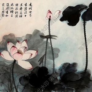 孫云生國(guó)畫 冷香荷色 高清大圖下載