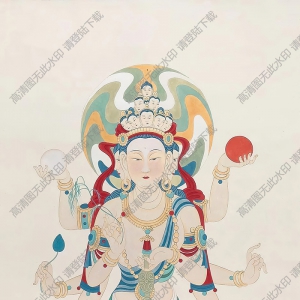 孫云生國(guó)畫 千手佛像 高清大圖下載