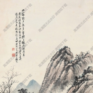 趙云壑國(guó)畫 山家過年圖 高清大圖下載