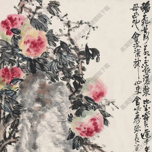 趙云壑國(guó)畫 壽桃(4) 高清大圖下載