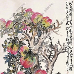 趙云壑國(guó)畫 壽桃(5) 高清大圖下載