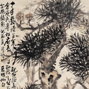 趙云壑國(guó)畫 松 高清大圖下載