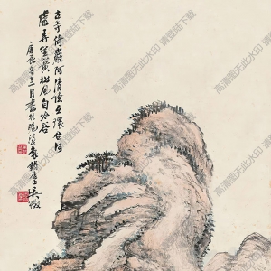 吳徵國(guó)畫(huà) 古寺倚巖阿 高清大圖下載