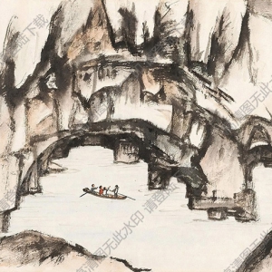 周懷民國(guó)畫(huà) 碧霞洞 高清大圖下載