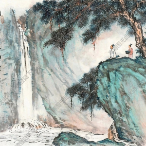 周懷民國(guó)畫(huà) 高山流水 高清大圖下載