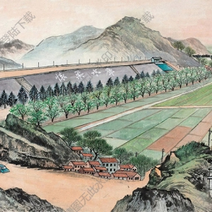 周元亮國(guó)畫 懷柔水庫(kù) 高清大圖下載