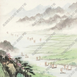 周元亮國(guó)畫 江南水鄉(xiāng) 高清大圖下載