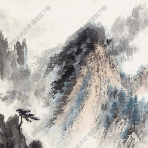 周元亮國(guó)畫 九華朝霧 高清大圖下載