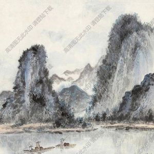 周元亮國(guó)畫 漓江秀麗 高清大圖下載