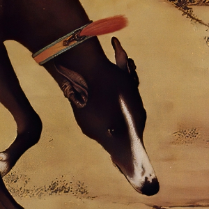 郎世寧_十駿犬圖06_墨玉璃_高清名畫下載