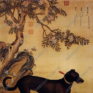 郎世寧_十駿犬圖09_雪爪廬_高清名畫下載