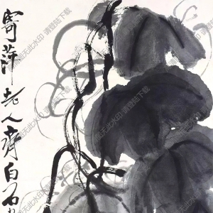 齊白石_南瓜_蝴蝶_八十三歲時(shí)畫(huà)_高清大圖下載